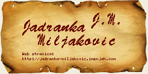 Jadranka Miljaković vizit kartica